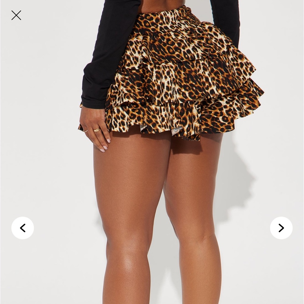 Ruffle Leopard Shorts